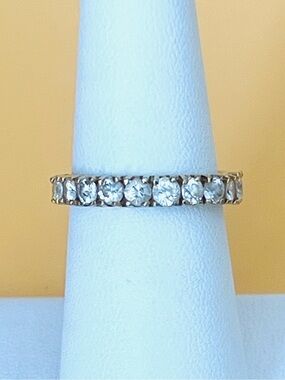 14 KGP ring size 6.5 clear CZ all around